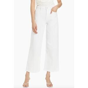 Jonathan Simkhai Jude Wide-Leg Crop Jeans in Distressed White